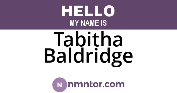 Tabitha Baldridge