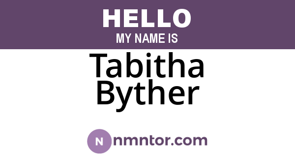 Tabitha Byther