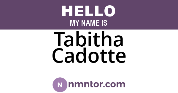 Tabitha Cadotte