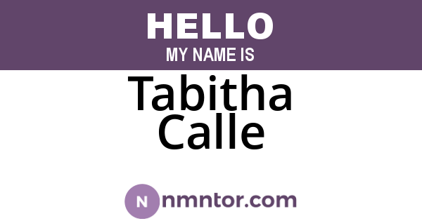 Tabitha Calle