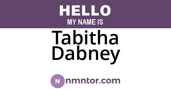 Tabitha Dabney