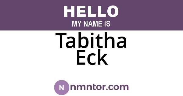 Tabitha Eck