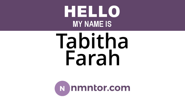 Tabitha Farah