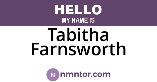 Tabitha Farnsworth