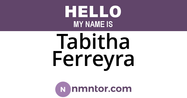 Tabitha Ferreyra