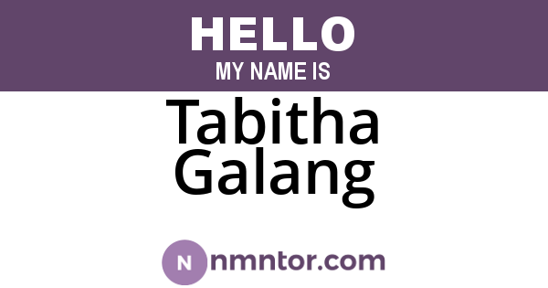 Tabitha Galang