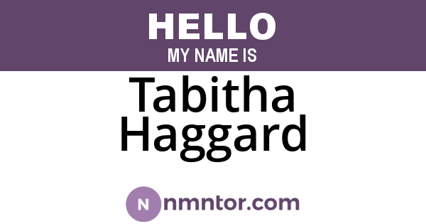 Tabitha Haggard