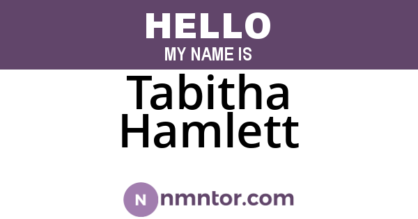 Tabitha Hamlett