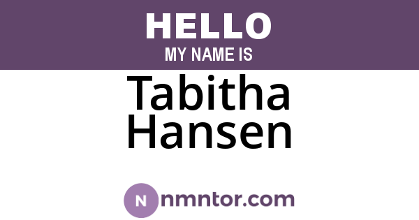 Tabitha Hansen