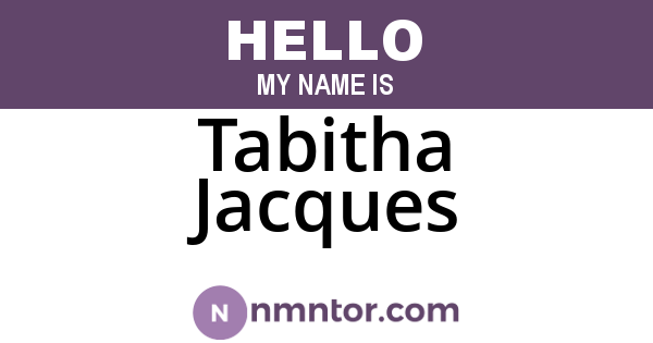Tabitha Jacques