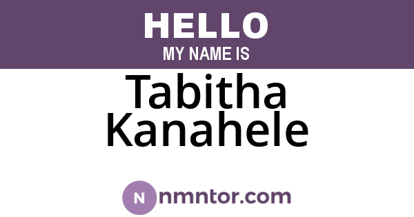 Tabitha Kanahele