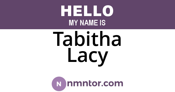 Tabitha Lacy