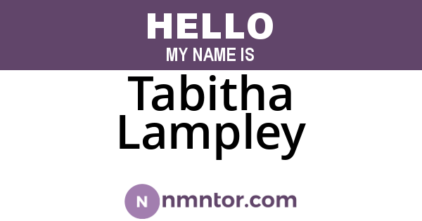 Tabitha Lampley
