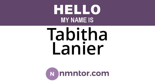 Tabitha Lanier