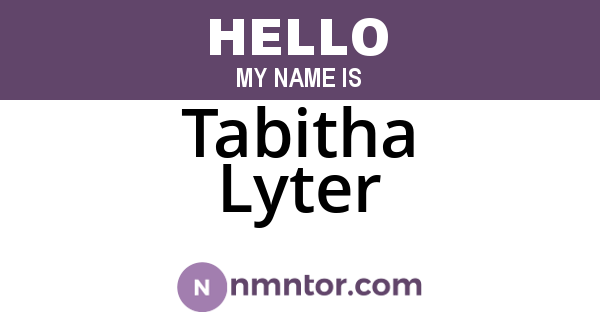 Tabitha Lyter