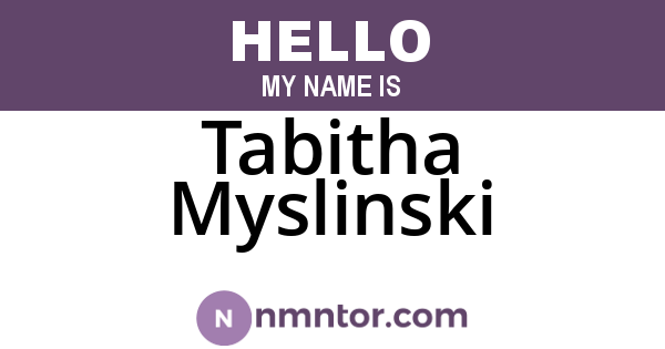 Tabitha Myslinski