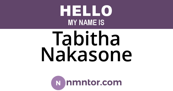 Tabitha Nakasone