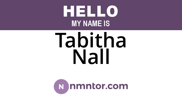 Tabitha Nall