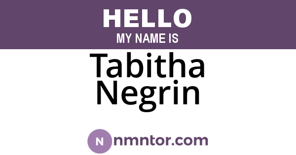Tabitha Negrin