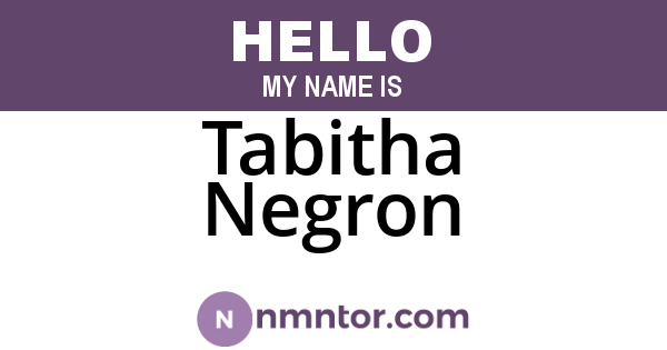 Tabitha Negron