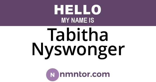 Tabitha Nyswonger
