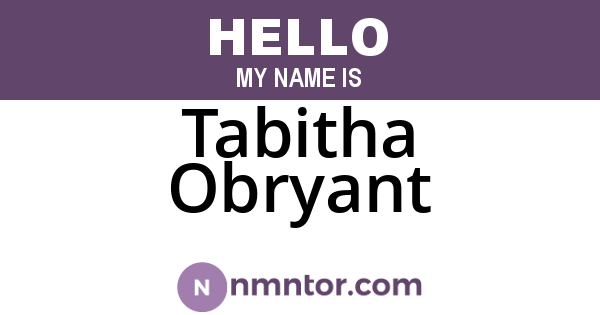 Tabitha Obryant