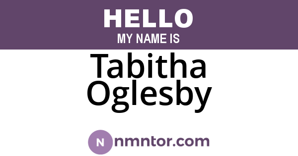 Tabitha Oglesby