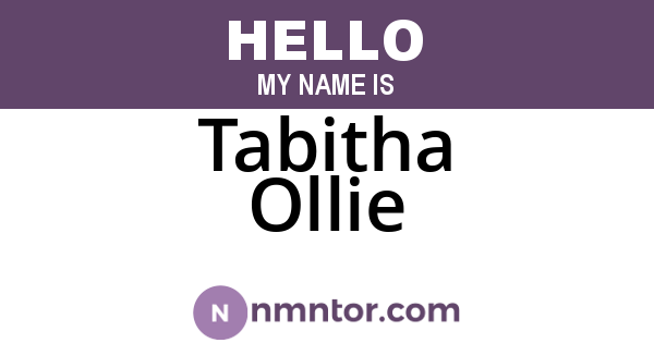 Tabitha Ollie