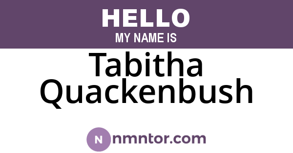 Tabitha Quackenbush