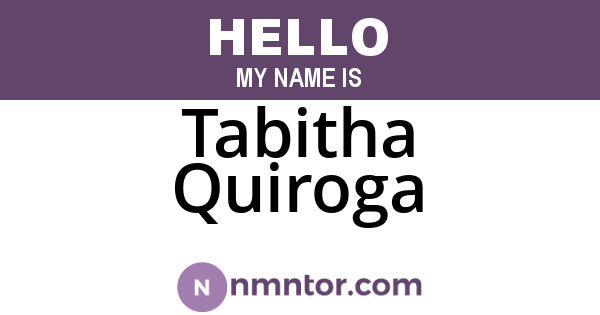Tabitha Quiroga