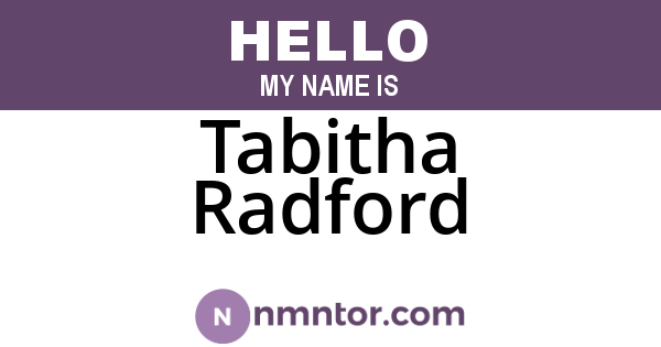 Tabitha Radford