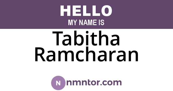 Tabitha Ramcharan