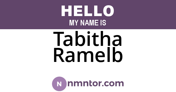 Tabitha Ramelb