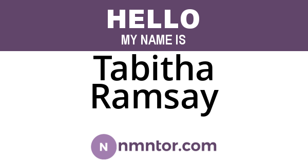 Tabitha Ramsay