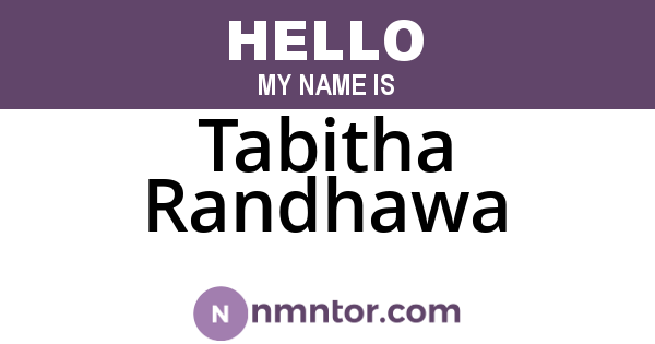 Tabitha Randhawa