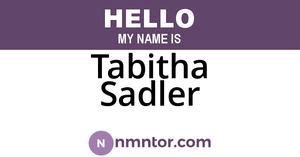 Tabitha Sadler