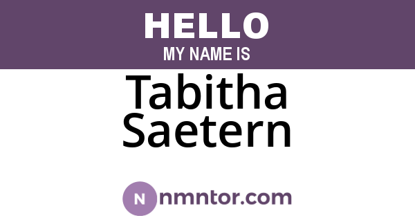 Tabitha Saetern