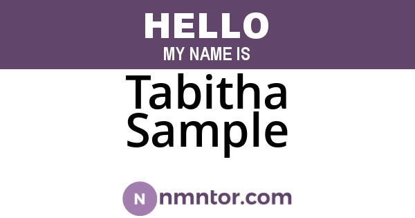 Tabitha Sample