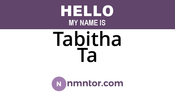 Tabitha Ta