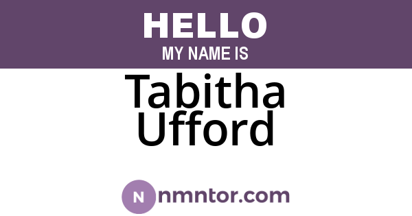Tabitha Ufford