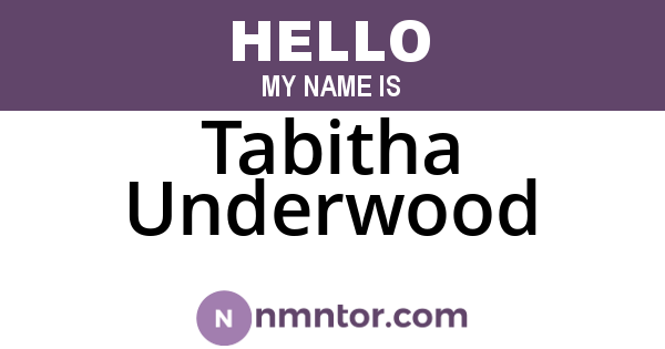 Tabitha Underwood