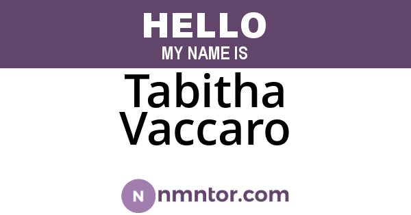 Tabitha Vaccaro