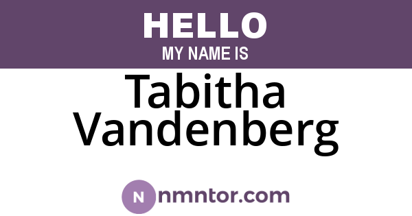 Tabitha Vandenberg