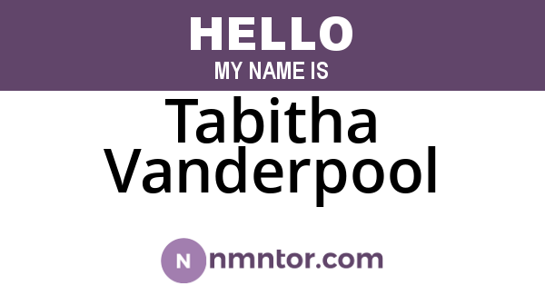 Tabitha Vanderpool
