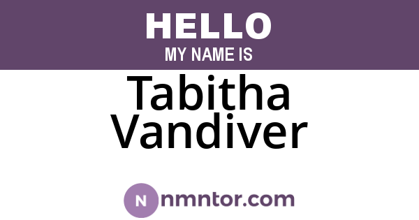 Tabitha Vandiver