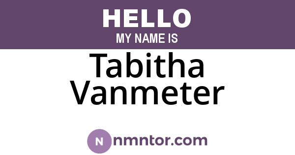 Tabitha Vanmeter
