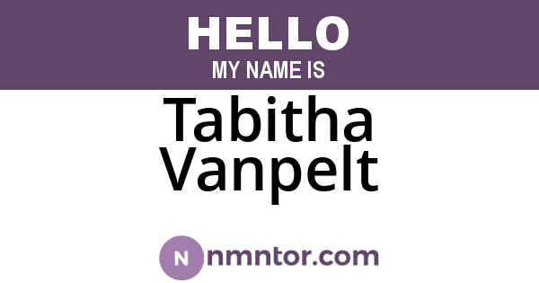 Tabitha Vanpelt