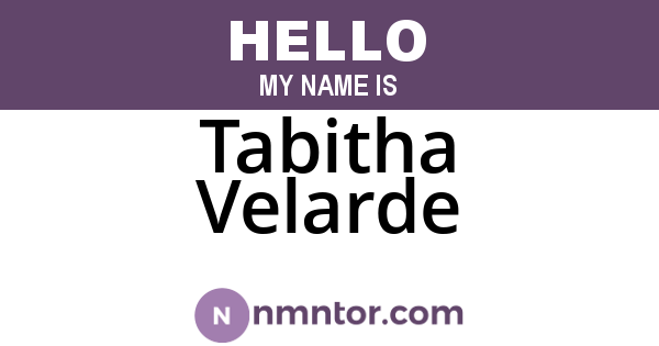 Tabitha Velarde
