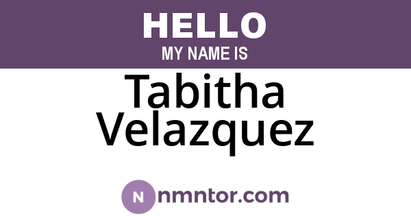 Tabitha Velazquez