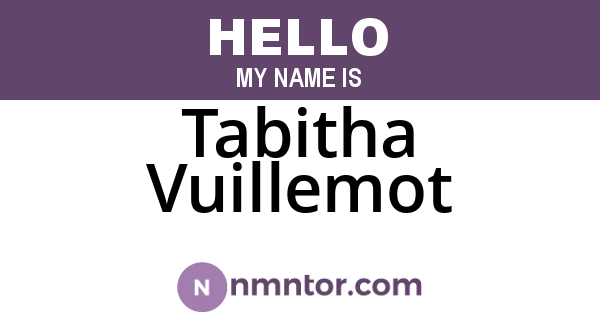 Tabitha Vuillemot